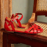 New Summer 2025 With 40-43 Women's Hollow Buckle Sandals HZ0115
