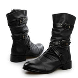 WISH New Women's Belt Buckle Fashion Side With Short Boots Plus-Size Large-Size Women's Shoes HZ0115