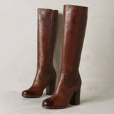 Wish Autumn And Winter New Side Zipper High Coarse And Ladies Large Fashion Boots HZ0115