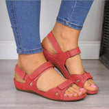 2025 Summer New Breathable Fish Mouth Comfortable Flat Bottom Slope And Dew Magic Stick Casual Sandals 43 Size HZ0115
