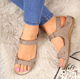 2025 Summer New Breathable Fish Mouth Comfortable Flat Bottom Slope And Dew Magic Stick Casual Sandals 43 Size HZ0115