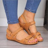 2025 Summer New Breathable Fish Mouth Comfortable Flat Bottom Slope And Dew Magic Stick Casual Sandals 43 Size HZ0115