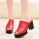 Fish Mouth High And Fitting Room Slippers Summer Wearing Rough And Waterproof Table Comfortable Cool Slippers Large Size 40-43 Yards HZ0115
