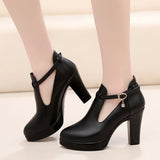 New Pointed Deep-Mouth High-Heeled Shoes With Thick Heel Waterproof Table Women's Shoes Thick-Sole Fashion Stage Performance Single Shoes HZ0115