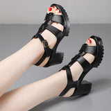 High-Heeled T-T-Slace Sandals Waterproof Table Thick Soles 41-43 Yards Cheongsam Runway Shoes Large-Size Coarse Heel Waterproof Table Women's Shoes HZ0115