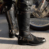 New Men's Large-Size Locomotive Boots High-Size Wish Large-Size Knight Boots Buckle Men's Boots HZ0115