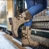 Exploding 2025 Autumn And Winter New Comfortable Low-Heeling Square And Round Head 43 Large Size Mid-Size Women's Boots HZ0115