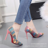 Large-Size High-Heeled Women's 2025 New Fine Heeled Sharp Fashion Single Shoes Sexy Korean Version Of Spring And Autumn Women's Shoes HZ0115
