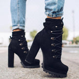 2025 Autumn And Winter New Products Super High And Front Rivet Waterproof Table Lady Short Boots HZ0115