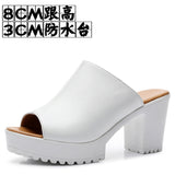 Fish Mouth High And Fitting Room Slippers Summer Wearing Rough And Waterproof Table Comfortable Cool Slippers Large Size 40-43 Yards HZ0115