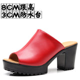 Fish Mouth High And Fitting Room Slippers Summer Wearing Rough And Waterproof Table Comfortable Cool Slippers Large Size 40-43 Yards HZ0115