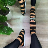 2025 Summer New Women's Casual Flat-Bottomed Fish Mouth Sandals Women's Shoes 43-Yard Sandals HZ0115