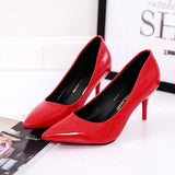 Wishebay Shoes Light-Mouthed Sharp Single Shoes Fine Heel Velvet Large-Size High Heels Women's Shoes HZ0115