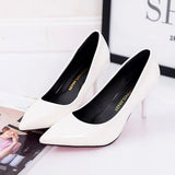 Wishebay Shoes Light-Mouthed Sharp Single Shoes Fine Heel Velvet Large-Size High Heels Women's Shoes HZ0115