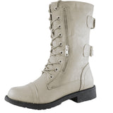 Autumn And Winter New Leather Boots Women Solid Ribbon Zipper Pocket Martin Boots Station Wish HZ0115