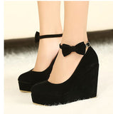 Korean Version Of Large-Size Shoes Heel With A Shallow Mouth With Round Head Red Wedding Shoes High Heel Single Shoes Waterproof Women's Shoes HZ0115