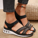 2025 New Women's Summer Slopes And Thick-Soled Casual Sandals And Cold Sandal Slides Water Drill With Thick-Soled Sandals Women HZ0115