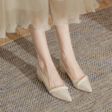 Apricot Coarse Heel Single Shoes Femininity Bridesmaid High Heel Women Low Heel 3Cm Main Wedding Dress Engagement Wedding Shoes Bride HZ0115