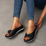 2025 Summer New Large-Size Slope And Slippers Women's Casual Fashion Thick Bottom Slope With A Word With Women's Slippers HZ0115