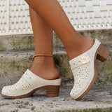 Summer New 2025 Baotou Slope And Women's Cool Drag Large-Size High-Heeled Sandals Women's Tide HZ0115