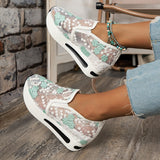 Single-Shoe Women 2025 Spring Korean Version Of The New Lace Mesh Casual Heel High-Shoe High-Shoe Women's Single Shoes HZ0115
