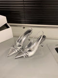 French High-Heeled Shoes Bag Head Sandals Fairy Shoes 2025 New Spring And Summer Temperament Famous Naked Color Pointed Single Shoes HZ0115