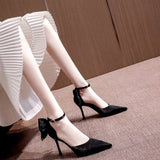 Bag Head Button Single Shoes Wedding Shoes Female White Silk And Satin Bridal Shoes With Wedding Tips And Bridesmaid High Heels HZ0115