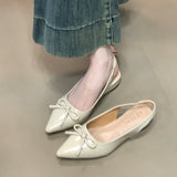 Pink Baotou Sandals Women 2025 New Bow After The Empty Fashion Pointy Shoes HZ0115