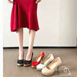 2025 Spring And Autumn New Large-Size Round Head Thin And Fashionable Shallow Foot Single Shoes Women HZ0115