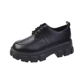 Women With Small Leather Shoes New Spring 2025 British Wind Students Retro Thick-Soled Single Shoes Small Pine Shoes HZ0115