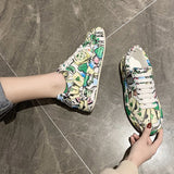 Color Old Dad Shoes Women Tide Summer Autumn New Print Graffiti Large Size Casual Single Shoes Women HZ0115