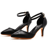 7 Cm Large-Size Sandals Fine-Heeled Pointed Sandals White Pointed Shoes Women's High Heels Wedding Shoes HZ0115