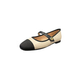 Flat Bottom Head French Mary Jane Women's Shoes 2025 New Small Fragrant Ballet Single Shoes HZ0115