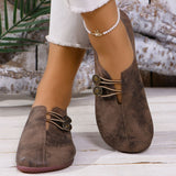 2025 Summer And Autumn New Soft Leather Flat Soles Women's Round Head Shallow One-Foot Pedal Large Size Women's Shoes HZ0115