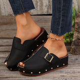 2025 Summer New Women's Thick-Bottomed Slippers Large-Size Bag Show-And-Daddy Beach Cold Slippers Women HZ0115