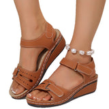 2025 Summer Women's Thick Bottom Heel Sandals Large Size Fish Mouth Wearing A Word Slope And Thick-Soled Sandals HZ0115
