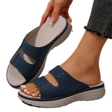 2025 New Summer Thick-Soled Slippers Women's Shoes Thick Soles With Casual Slippers Outside Wearing Cold Slippers HZ0115