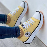 2026 Spring New Low-Top Single Shoes Women's Thick-Sing Canvas Shoes Women's Canvas Pine Cake Bottoms Large Women's Shoes HZ0115