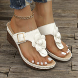 Large-Size Clip Toe Cool Slippers Women Fashion Wear Summer New National Wind Flowers Slope And Beach Slippers HZ0115