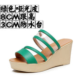 Painted Plop And Ultra-High Heel Waterproof Table Pine Cake Thick Bottom Fish Mouth Sandals Night Shop Sexy Transparent With Fashion Slippers Woman HZ0115