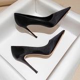 Solid Women's Shoes 2025 New Spring And Autumn OL Professional Hanfu Fashion Single Shoes Children Pointed High Heels HZ0115