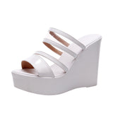 Painted Plop And Ultra-High Heel Waterproof Table Pine Cake Thick Bottom Fish Mouth Sandals Night Shop Sexy Transparent With Fashion Slippers Woman HZ0115