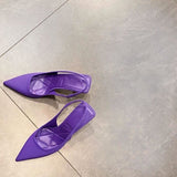 French High-Heeled Black Bag Head Sandals Fairy Shoes 2025 Spring And Summer Small High-End Feelds Of The Front Of The Steeple Single Shoe HZ0115