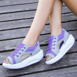 2025 Large Summer New Rocking Women's Sandals Pine Cake Thick Soles With Sandals Beach Shoes 43 Yards HZ0115