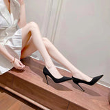 Solid Women's Shoes 2025 New Spring And Autumn OL Professional Hanfu Fashion Single Shoes Children Pointed High Heels HZ0115