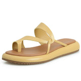 Naipai Original Soft Skin Thick-Sleeve Toe Cool Slippers Women 2025 Summer Fashion Wearing Beach Shoes Breathable Comfort HZ0115