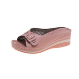 2025 Summer New Large-Size Slope And Slippers Women's Casual Fashion Thick Bottom Slope With A Word With Women's Slippers HZ0115