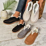 In The Winter Of 2025, The New Women's Warm Cotton Shoes Are Warm And Cotton Shoes Are Pure Color And Velvet And Thicken To Keep Warm. HZ0115