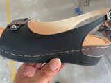 Summer 2025 Summer Slope High Heel Fish Mouth Buckle Sandals Women 40-43 Large Shoes Slope Sandals HZ0115