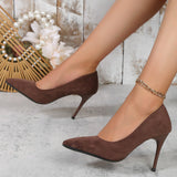 2025 New Sexy Velvet High-Heeled High-Heeled High-Heeled High-Heeled High-Heeled Shoes Commute A Single Shoe Large Size HZ0115